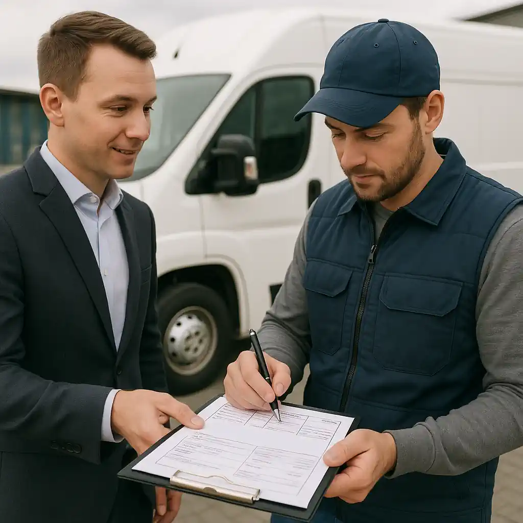 Transportauftrag einfach vergeben.